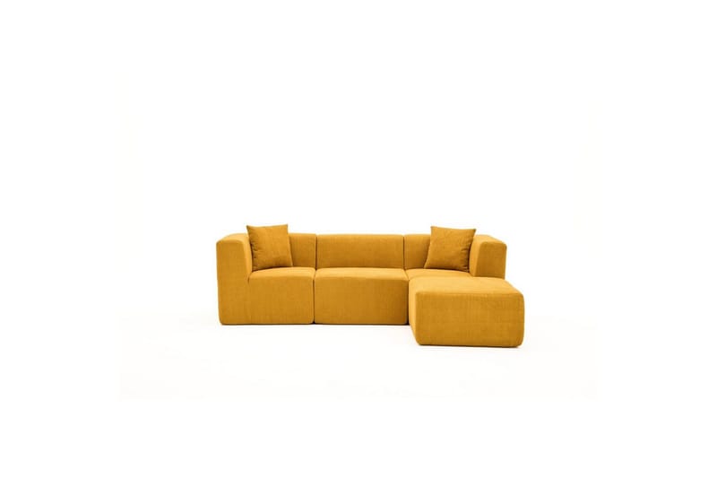 Veyno Sofa med Divan 3-sits - Oransje - Møbler - Sofaer - Sofaer med sjeselong - 3 seters sofa med divan