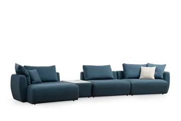Viimse 3-seter Venstrevendt Sofa med Sjeselong 425 cm i Stoff - Blå - Møbler - Sofaer - Sofaer med sjeselong - 3 seters sofa med divan