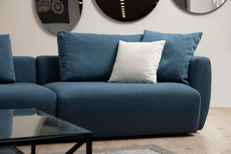 Viimse Sofa med Divan 3-seter - Blå - Møbler - Sofaer - Sofaer med sjeselong - 3 seters sofa med divan
