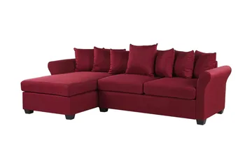 Vikna 3-seters Hjørnesofa - Mørkerød - Møbler - Sofaer - Sofaer med sjeselong - 3 seters sofa med divan