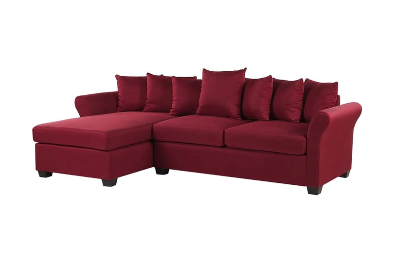 Vikna 3-seters Hjørnesofa - Mørkerød - Møbler - Sofaer - Sofaer med sjeselong - 3 seters sofa med divan