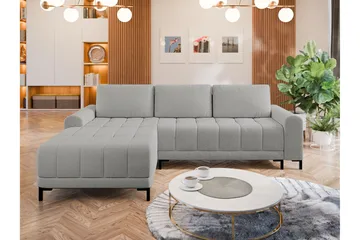 Vilshult Sofa med Divan 3-seter - Lys grå - Møbler - Sofaer - Sofaer med sjeselong - 3 seters sofa med divan