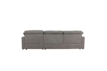 VIND Amalfi Venstrevendt L-formet Hjørnesofa med Sjeselong 297 cm i Chenille - Mørkegrå - Møbler - Sofaer - Sofaer med sjeselong - 3 seters sofa med divan