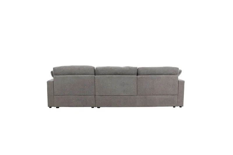 VIND Amalfi Venstrevendt L-formet Hjørnesofa med Sjeselong 297 cm i Chenille - Mørkegrå - Møbler - Sofaer - Sofaer med sjeselong - 3 seters sofa med divan