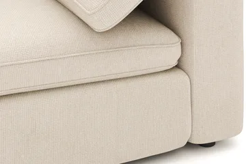 Visby 4-seters L-formet dyp vendbar sofa med sjeselong i stoff - Beige - Møbler - Sofaer - Sofaer med sjeselong - 4 seters sofa med divan