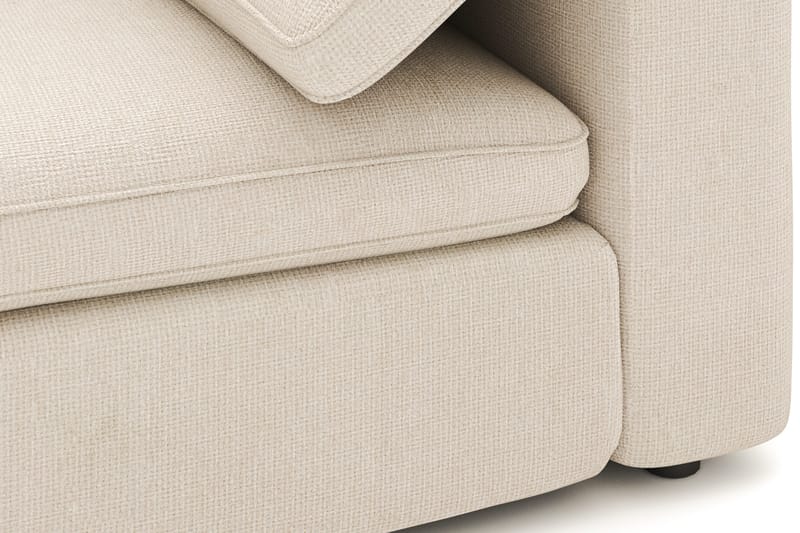 Visby 4-seters L-formet dyp vendbar sofa med sjeselong i stoff - Beige - Møbler - Sofaer - Sofaer med sjeselong - 4 seters sofa med divan
