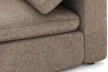 Visby 4-seters L-formet dyp vendbar sofa med sjeselong i stoff - Brun - Møbler - Sofaer - Sofaer med sjeselong - 4 seters sofa med divan