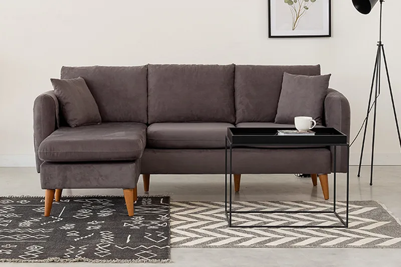 Wardenburg Divansofa Venstre - Grå - Møbler - Sofaer - Sofaer med sjeselong