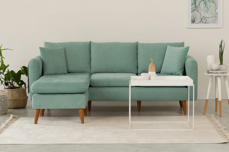 Wardenburg Divansofa Venstre - Grønn - Møbler - Sofaer - Sofaer med sjeselong