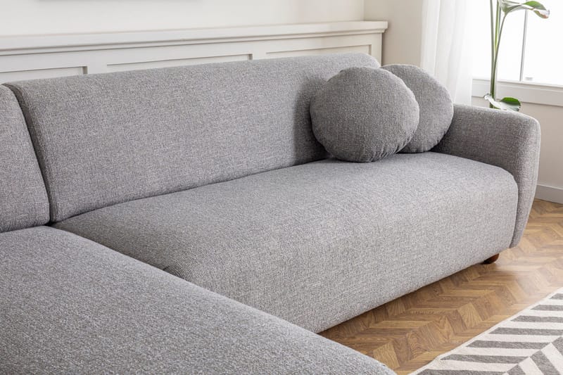 Whitecliffs Divansofa 3-seters - Grå - Møbler - Sofaer - Sofaer med sjeselong - 3 seters sofa med divan