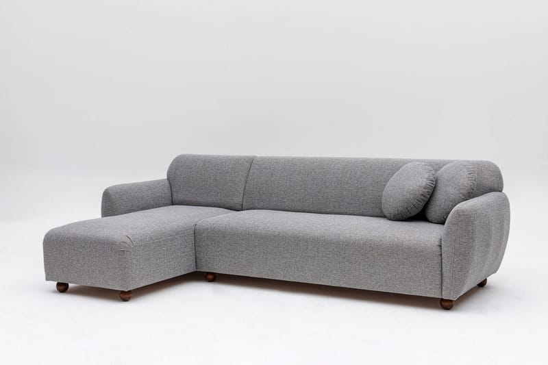 Whitecliffs Divansofa 3-seters - Grå - Møbler - Sofaer - Sofaer med sjeselong - 3 seters sofa med divan
