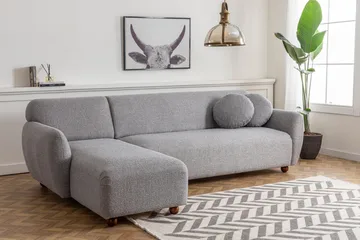 Whitecliffs Divansofa 3-seters - Grå - Møbler - Sofaer - Sofaer med sjeselong - 3 seters sofa med divan