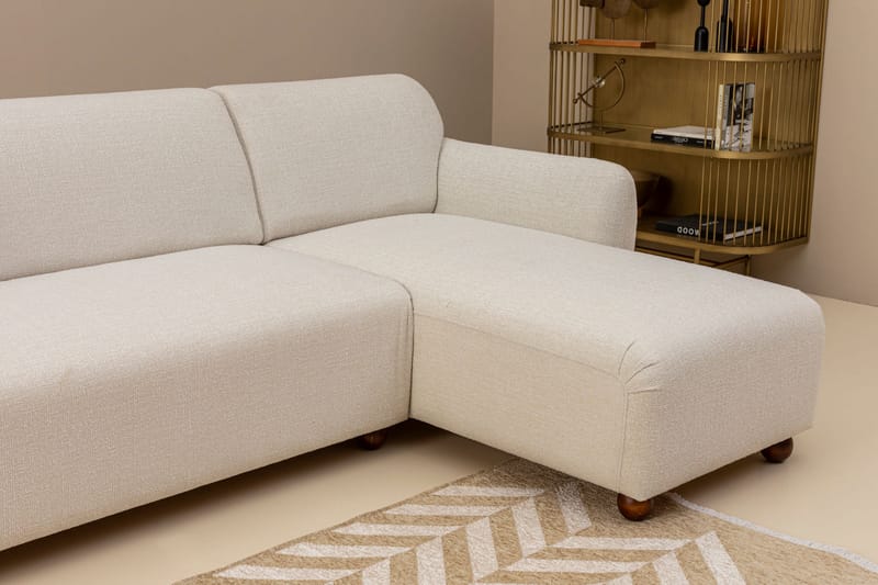 Whitecliffs Divansofa 3-seters - Hvit - Møbler - Sofaer - Sofaer med sjeselong - 3 seters sofa med divan