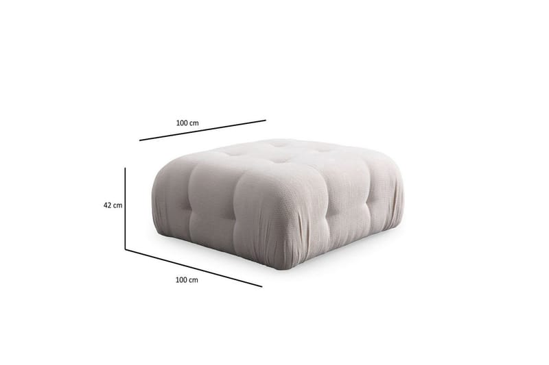 Yvara Sofa med Divan 2-sits - Beige - Møbler - Sofaer - Modulsofaer - Komplett modulsofa