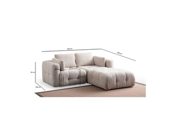 Yvara Sofa med Divan 2-sits - Beige - Møbler - Sofaer - Modulsofaer - Komplett modulsofa