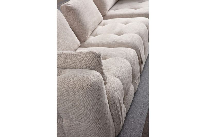 Yvara Sofa med Divan 2-sits - Beige - Møbler - Sofaer - Sofaer med sjeselong - 2 seters sofa med divan