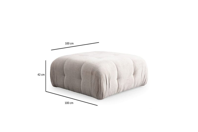 Yvara Sofa med Divan 2-sits - Beige - Møbler - Sofaer - Sofaer med sjeselong - 2 seters sofa med divan