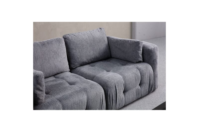 Yvara Sofa med Divan 2-sits - Grå - Møbler - Sofaer - Modulsofaer - Komplett modulsofa
