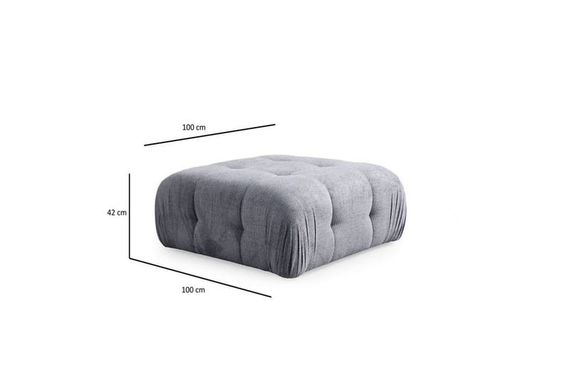 Yvara Sofa med Divan 2-sits - Grå - Møbler - Sofaer - Modulsofaer - Komplett modulsofa