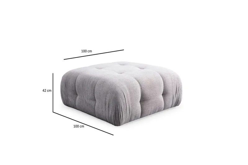 Yvara Sofa med Divan 2-sits - Lysegrå - Møbler - Sofaer - Modulsofaer - Komplett modulsofa