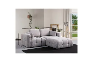 Yvara Sofa med Divan 2-sits - Lysegrå - Møbler - Sofaer - Modulsofaer - Komplett modulsofa