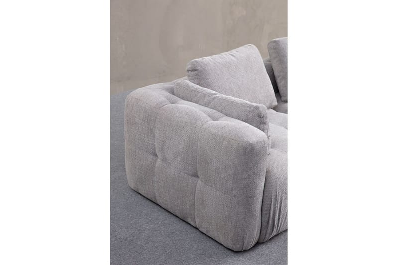 Yvara Sofa med Divan 2-sits - Lysegrå - M�øbler - Sofaer - Sofaer med sjeselong - 2 seters sofa med divan