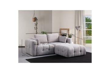 Yvara Sofa med Divan 2-sits - Lysegrå - Møbler - Sofaer - Sofaer med sjeselong - 2 seters sofa med divan