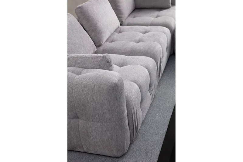 Yvara Sofa med Divan 2-sits - Lysegrå - Møbler - Sofaer - Modulsofaer - Komplett modulsofa