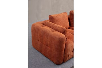 Yvara Sofa med Divan 2-sits - Oransje - Møbler - Sofaer - Modulsofaer - Komplett modulsofa