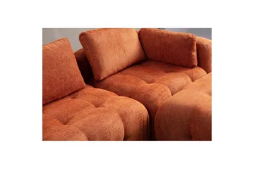 Yvara Sofa med Divan 2-sits - Oransje - Møbler - Sofaer - Modulsofaer - Komplett modulsofa