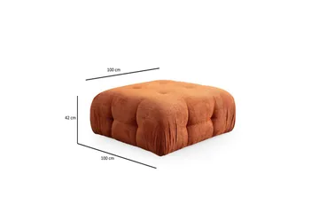 Yvara Sofa med Divan 2-sits - Oransje - Møbler - Sofaer - Modulsofaer - Komplett modulsofa