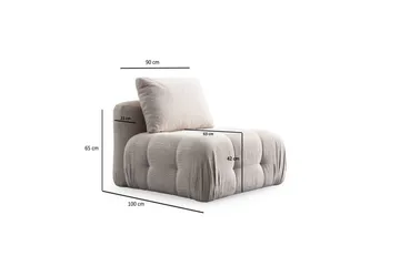 Yvara Sofa med Divan 4-sits - Beige - Møbler - Sofaer - Modulsofaer - Komplett modulsofa