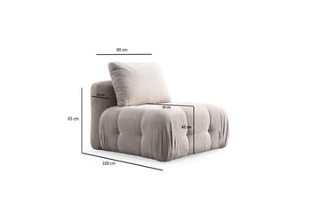 Yvara Sofa med Divan 4-sits - Beige - Møbler - Sofaer - Sofaer med sjeselong - 4 seters sofa med divan