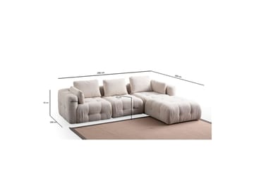 Yvara Sofa med Divan 4-sits - Beige - Møbler - Sofaer - Sofaer med sjeselong - 4 seters sofa med divan