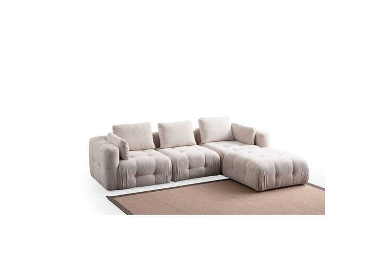 Yvara Sofa med Divan 4-sits, Beige