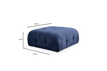 Yvara Sofa med Divan 4-sits - Blå - Møbler - Sofaer - Sofaer med sjeselong - 4 seters sofa med divan