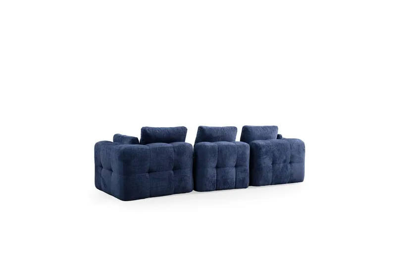 Yvara Sofa med Divan 4-sits - Blå - Møbler - Sofaer - Modulsofaer - Komplett modulsofa