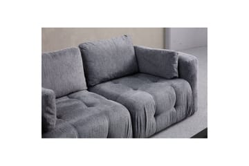 Yvara Sofa med Divan 4-sits - Grå - Møbler - Sofaer - Sofaer med sjeselong - 4 seters sofa med divan