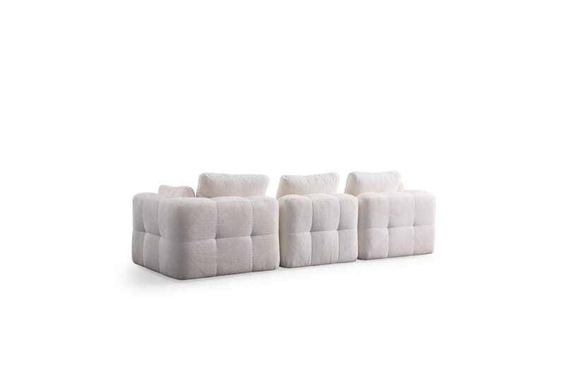 Yvara Sofa med Divan 4-sits - Hvit - Møbler - Sofaer - Sofaer med sjeselong - 4 seters sofa med divan