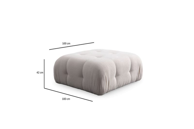 Yvara Sofa med Divan 4-sits - Hvit - Møbler - Sofaer - Sofaer med sjeselong - 4 seters sofa med divan