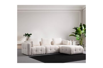 Yvara Sofa med Divan 4-sits - Hvit - Møbler - Sofaer - Sofaer med sjeselong - 4 seters sofa med divan