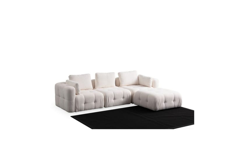 Yvara Sofa med Divan 4-sits, Hvit