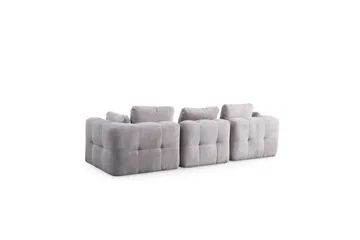 Yvara Sofa med Divan 4-sits - Lysegrå - Møbler - Sofaer - Modulsofaer - Komplett modulsofa