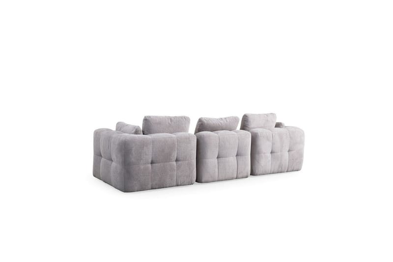 Yvara Sofa med Divan 4-sits - Lysegrå - Møbler - Sofaer - Sofaer med sjeselong - 4 seters sofa med divan