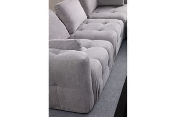 Yvara Sofa med Divan 4-sits - Lysegrå - Møbler - Sofaer - Modulsofaer - Komplett modulsofa