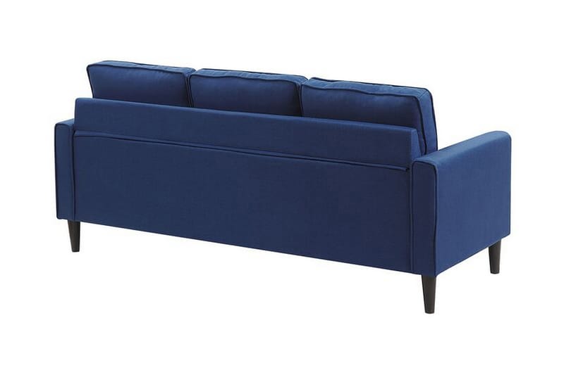 Sofa Ralphell med Fotskammel - Blå - 3 seter sofa