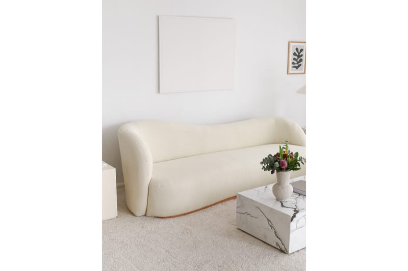 Sofa Slon 3-sits - Hvit - 3 seter sofa