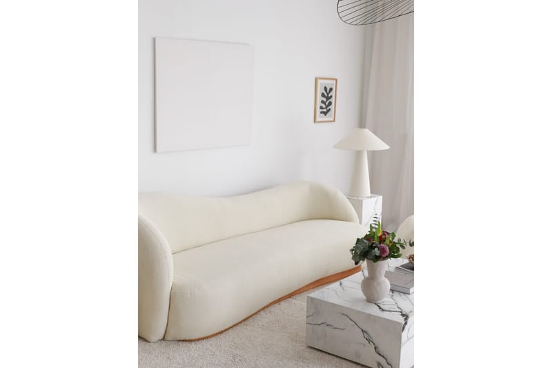 Sofa Slon 3-sits - Hvit - 3 seter sofa