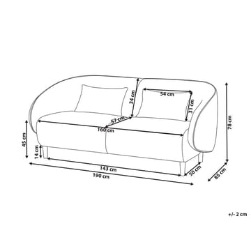 Sofa Umea - Grønn, lyst tre - Møbler - Sofaer - 3 seter sofa