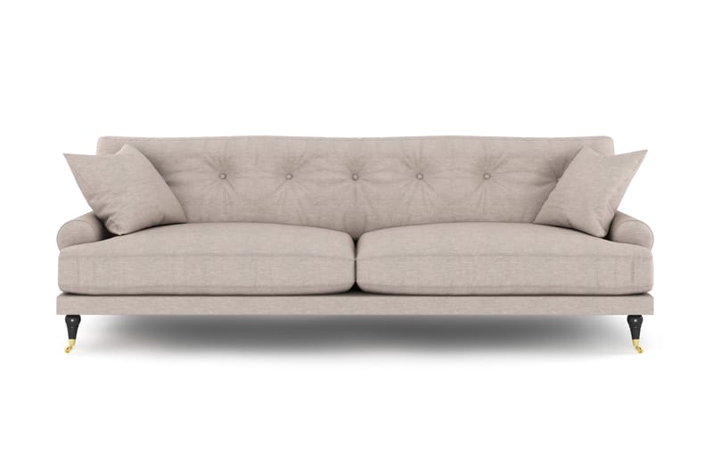 Sofa Webber 3-seter - Beige|Messing - Howard-sofaer - 3 seter sofa